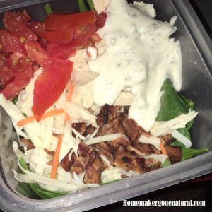 Chicken bacon salad with ranch